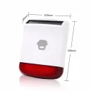 Sirena Wireless 110dB con Lampeggiante e Ricarica Solare per Centrale LTE400
