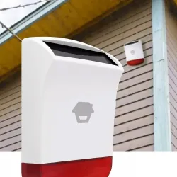 Sirena Wireless 110dB con Lampeggiante e Ricarica Solare per Centrale LTE400