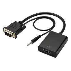 Adattatore VGA HDMI con Audio | Convertitore Video da PC a TV
