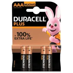 Pile Duracell AAA Plus – 4 Ministilo Alcaline LR03 1.5V | BGD Elettronica