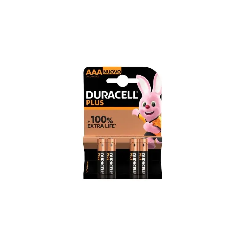 Pile Duracell AAA Plus – 4 Ministilo Alcaline LR03 1.5V | BGD Elettronica Pile Duracell AAA Plus – 4 Ministilo Alcaline LR03 1.5V | BGD Elettronica