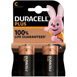 Pile Duracell C Plus – 2 Batterie Mezza Torcia LR14 1.5V | BGD Elettronica