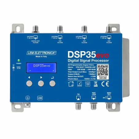 Centrale DSP35evo LEM - Amplificatore Programmabile Digitale Terrestre con Auto-Tuning e Filtri LTE700