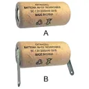 Batteria Ricaricabile SC 2000mAh con Terminali a Cartuccia - Elcart NiCd